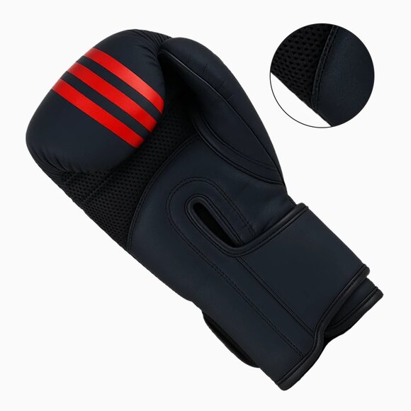 Stellman Contender XT Boxing Gloves Black Red Flag Training Sparring Gear NEW - Picture 3 of 6